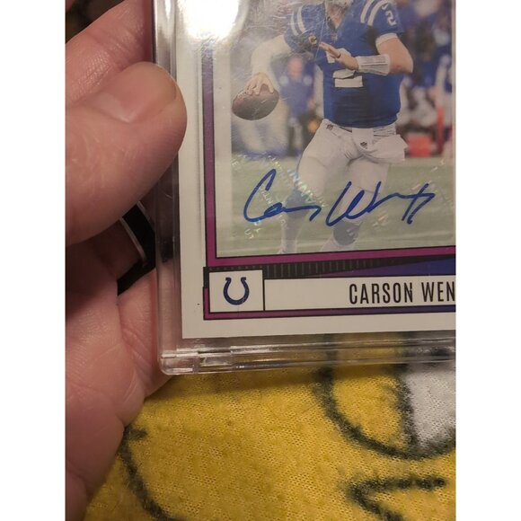 2022 Score Carson Wentz SIGNED Auto Colts Eagles Commanders Rams  Panini - Picture 5 of 6